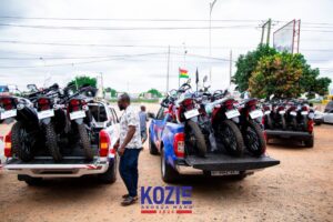 Read more about the article 10 apsonic jungle motor bikes donation to the adenta police Headquarters